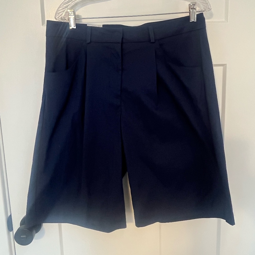 Brax Blue Mia B Shorts Women's Slim Fit US 32 Large Cotton Blend NWT Luxury